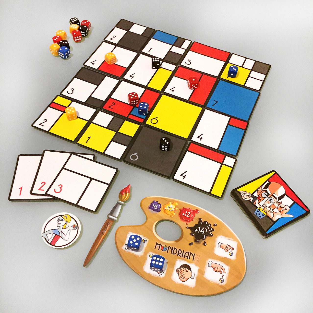 Mondrian the dice game juegos de cartas